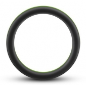 Черно-зеленое эрекционное кольцо Silicone Go Pro Cock Ring - Blush Novelties - в Раменском купить с доставкой