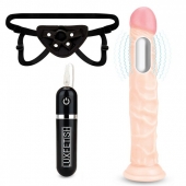 Регулируемые трусики с вибрирующей насадкой - 21 см. - Lux Fetish - купить с доставкой в Раменском