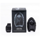 Темно-серый инновационный мужской осциллятор PULSE SOLO LUX с пультом ДУ - Hot Octopuss - в Раменском купить с доставкой