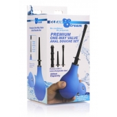 Анальный душ с 3 насадками Premium One-way Valve Anal Douche Set - XR Brands - купить с доставкой в Раменском