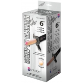 Пояс-трусики с насадкой Glamour Silver - 15,5 см. - LOVETOY (А-Полимер) - купить с доставкой в Раменском