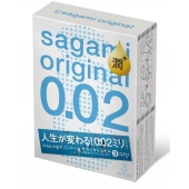 Ультратонкие презервативы Sagami Original 0.02 Extra Lub с увеличенным количеством смазки - 3 шт. - Sagami - купить с доставкой в Раменском