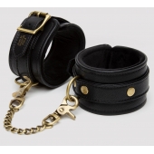 Черные оковы на ноги Bound to You Faux Leather Ankle Cuffs - Fifty Shades of Grey - купить с доставкой в Раменском