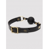 Черный кляп-шар Bound to You Faux Leather Ball Gag - Fifty Shades of Grey - купить с доставкой в Раменском