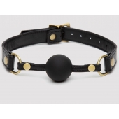 Черный кляп-шар Bound to You Faux Leather Ball Gag - Fifty Shades of Grey - купить с доставкой в Раменском