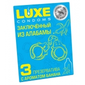 Презервативы  Заключенный из Алабамы  с ароматом банана - 3 шт. - Luxe - купить с доставкой в Раменском
