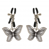 Зажимы на соски с бабочками Butterfly Nipple Clamps - Pipedream - купить с доставкой в Раменском