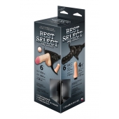 Черный пояс для женщин BEST SELECT с 3 насадками - LOVETOY (А-Полимер) - купить с доставкой в Раменском