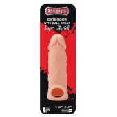 Телесная насадка EXTENDER WITH BALL STRAP 5.5 - 14 см. - Dream Toys - в Раменском купить с доставкой