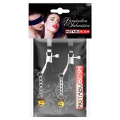 Оригинальные зажимы на соски с желтыми шариками - Notabu - купить с доставкой в Раменском