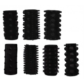 Набор из 7 черных насадок PENIS SLEEVES SET - Dream Toys - в Раменском купить с доставкой