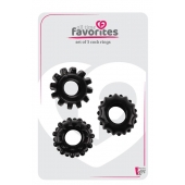 Набор из 3 черных эрекционных колец SET OF 3 COCKRINGS - Dream Toys - в Раменском купить с доставкой