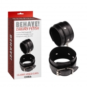 Черные оковы Classic Ankle Cuffs - Chisa - купить с доставкой в Раменском