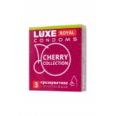 Презервативы с ароматом вишни LUXE Royal Cherry Collection - 3 шт. - Luxe - купить с доставкой в Раменском