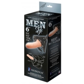 Телесный пустотелый харнесс MEN Style - 17,5 см. - LOVETOY (А-Полимер) - купить с доставкой в Раменском