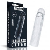 Прозрачная насадка-удлинитель Flawless Clear Penis Sleeve Add 1 - 15,5 см. - Lovetoy - в Раменском купить с доставкой