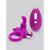 Лиловое виброкольцо с пультом ДУ Remote Control Cock Ring - Happy Rabbit - в Раменском купить с доставкой