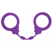 Фиолетовые силиконовые наручники Suppression - Lola Games - купить с доставкой в Раменском