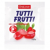 Гель-смазка Tutti-frutti со вкусом барбариса - 4 гр. - Биоритм - купить с доставкой в Раменском