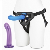 Страпон унисекс Beginners Strap-On с 2 насадками - 15 и 13 см. - Lux Fetish - купить с доставкой в Раменском