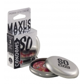 Экстремально тонкие презервативы в железном кейсе MAXUS Extreme Thin - 3 шт. - Maxus - купить с доставкой в Раменском