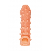Телесная закрытая насадка с пупырышками Cock Sleeve Size L - 17,6 см. - KOKOS - в Раменском купить с доставкой