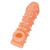 Телесная закрытая насадка с пупырышками Cock Sleeve Size L - 17,6 см. - KOKOS - в Раменском купить с доставкой