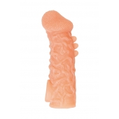 Телесная закрытая насадка с шершавой головкой Cock Sleeve Size L - 17,6 см. - KOKOS - в Раменском купить с доставкой