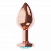 Пробка цвета розового золота с малиновым кристаллом Diamond Topaz Shine L - 8,3 см. - Lola Games - купить с доставкой в Раменском