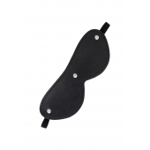 Черная кожаная маска Anonymo с мягким подкладом - ToyFa - купить с доставкой в Раменском