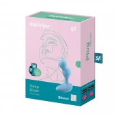 Голубой анальный вибростимулятор Deep Driver - 11,2 см. - Satisfyer - в Раменском купить с доставкой