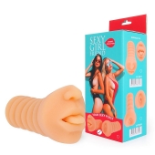 Телесный мастурбатор-ротик с высунутым язычком - Bior toys - в Раменском купить с доставкой