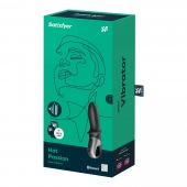 Черный анальный вибратор Hot Passion с функцией нагрева - Satisfyer - в Раменском купить с доставкой
