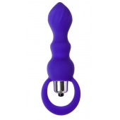 Фиолетовая анальная вибровтулка Curvy - 14 см. - ToyFa