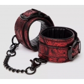 Красно-черные наручники Reversible Faux Leather Wrist Cuffs - Fifty Shades of Grey - купить с доставкой в Раменском