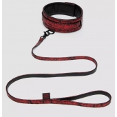 Стильный ошейник с поводком Reversible Faux Leather Collar and Lead - Fifty Shades of Grey - купить с доставкой в Раменском