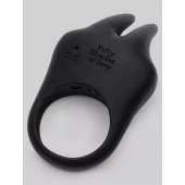 Черное эрекционное виброкольцо Sensation Rechargeable Vibrating Rabbit Love Ring - Fifty Shades of Grey - в Раменском купить с доставкой