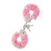 Металлические наручники с розовой меховой опушкой METAL HANDCUFF WITH PLUSH PINK - Dream Toys - купить с доставкой в Раменском