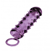 Закрытая фиолетовая насадка с пупырышками SAMURAI PENIS SLEEVE PURPLE - 14,5 см. - NMC - в Раменском купить с доставкой