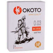 Презервативы с точками OKOTO Dotted - 3 шт. - Sitabella - купить с доставкой в Раменском