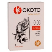 Тонкие презервативы OKOTO Thin Extra Soft - 3 шт. - Sitabella - купить с доставкой в Раменском