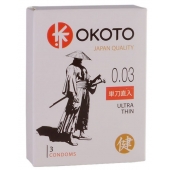 Ультратонкие презервативы OKOTO Ultra Thin - 3 шт. - Sitabella - купить с доставкой в Раменском