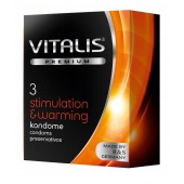 Презервативы VITALIS PREMIUM stimulation   warming с согревающим эффектом - 3 шт. - Vitalis - купить с доставкой в Раменском
