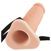 Телесный реалистичный фаллоимитатор с полостью Silicone Hollow Extension - 20 см. - Pipedream - купить с доставкой в Раменском