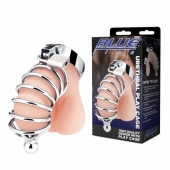 Серебристая клетка для члена Urethral Play Cage - BlueLine - купить с доставкой в Раменском