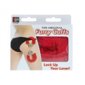 Металлические наручники с красной меховой опушкой METAL HANDCUFF WITH PLUSH RED - Dream Toys - купить с доставкой в Раменском
