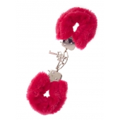 Металлические наручники с красной меховой опушкой METAL HANDCUFF WITH PLUSH RED - Dream Toys - купить с доставкой в Раменском