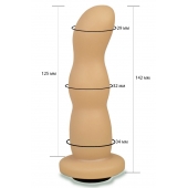 Телесная рельефная насадка Harness - 14,2 см. - LOVETOY (А-Полимер) - купить с доставкой в Раменском