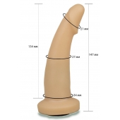 Телесная гладкая насадка Harness - 14,7 см. - LOVETOY (А-Полимер) - купить с доставкой в Раменском