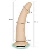 Телесная гладкая насадка-фаллоимитатор Harness - 17 см. - LOVETOY (А-Полимер) - купить с доставкой в Раменском